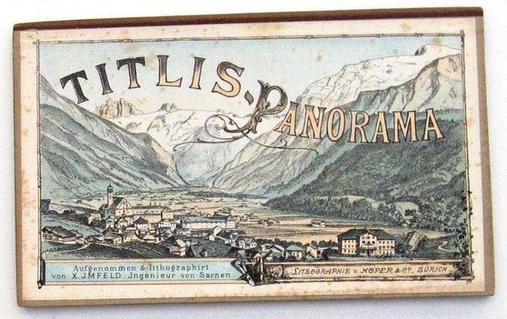 Titlis-Panorama 1879 Leporello Panorama Zwitserland Schweiz, Antiek en Kunst, Antiek | Boeken en Bijbels, Ophalen of Verzenden