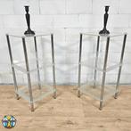 Retro (jaren 80/90) Glazen Badkamer Rek / Kastje 3 niveaus., Huis en Inrichting, Badkamer | Badkamermeubels, Minder dan 50 cm