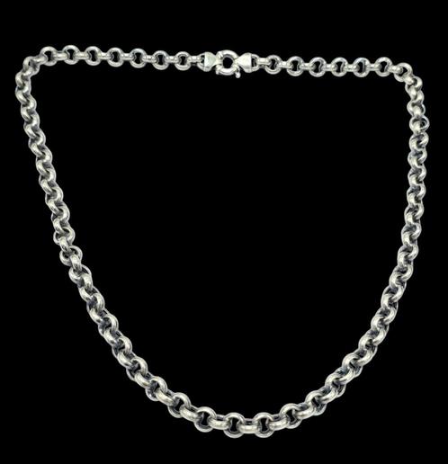Prachtige Zilveren Jasseron Ketting, Sieraden, Tassen en Uiterlijk, Kettingen, Zo goed als nieuw, Zilver, Zilver, Verzenden