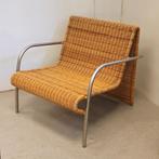 Vintage jaren 90 Rieten stoel, Ophalen, Bruin, Zo goed als nieuw, Onbekend
