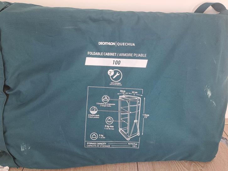 Decathlon Quechua Opvouwbare Kast 100, Caravans en Kamperen, Kampeeraccessoires, Zo goed als nieuw, Ophalen of Verzenden