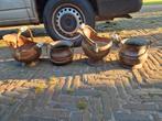 lot antiek koperen ketels en helmkit, Ophalen of Verzenden, Koper