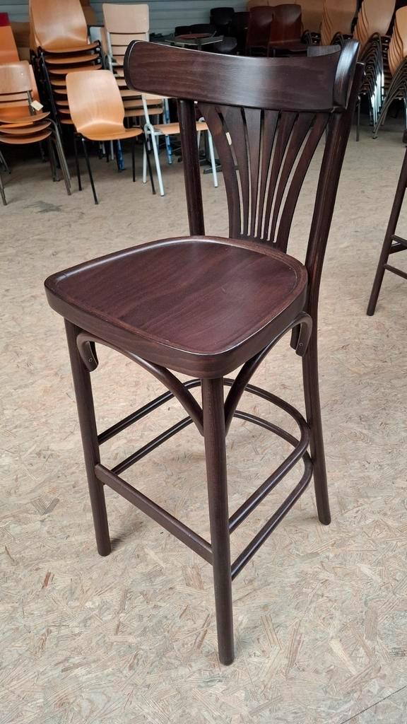 20 thonet cafe bistro BARKRUKKEN bruin hout waaier partij, Huis en Inrichting, Barkrukken, Zo goed als nieuw, 60 tot 90 cm, Hout