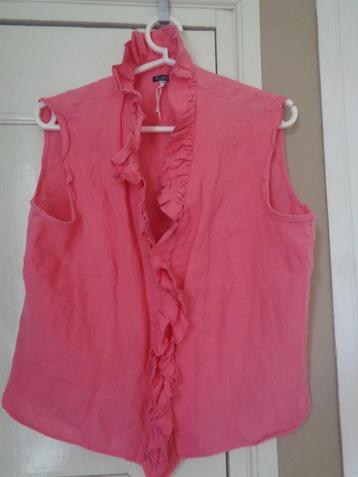 SCARVA linnen mouwloze blouse:mt 42 beschikbaar voor biedingen