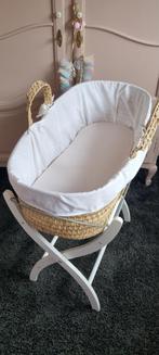 Rieten Mozesmand met Standaard en Matras, Kinderen en Baby's, Babywiegjes en Ledikanten, Ophalen, Zo goed als nieuw, Wieg