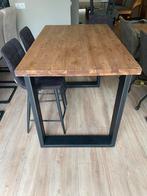 BRtafel met krukken en dtalen frame nagenoeg nieu, Huis en Inrichting, Tafels | Statafels, Ophalen of Verzenden, Zo goed als nieuw