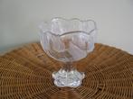Walther Glas * schaal op voet * decor tulpen * Nadine, Antiek en Kunst, Antiek | Glas en Kristal, Ophalen of Verzenden