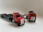 Model amerikaanse trucks, Majorette 1/87 (Kenworth Peterbilt, Majorette, Gebruikt, Ophalen of Verzenden, Bus of Vrachtwagen