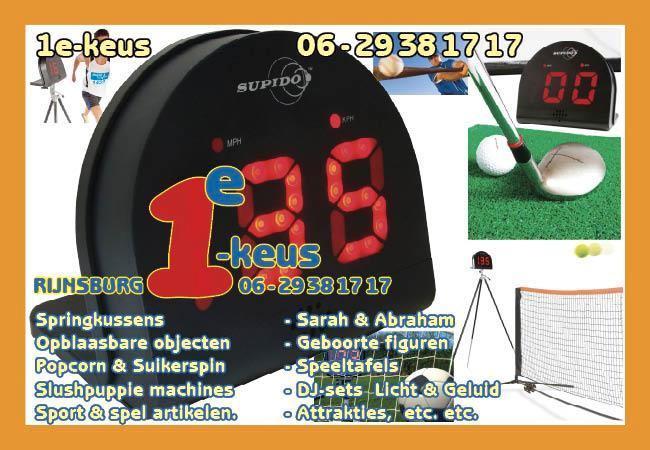 Sport SNELHEIDSMETER, Speedmeter goedkoop huur 1e-keus, Hobby en Vrije tijd, Feestartikelen | Verhuur, Zo goed als nieuw, Overige