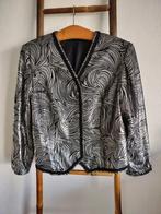 Vintage jasje. Zilver-zwart, Ophalen of Verzenden, Zo goed als nieuw, Maat 38/40 (M), Zwart