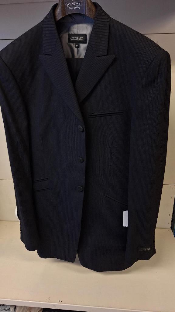 Nieuw 3-delig kostuum zwart Cossmo mt 54/L (4), Kleding | Heren, Trouwkleding en Trouwaccessoires, Nieuw, Trouwpak, Zwart, Ophalen of Verzenden