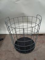 Oogst mand brocante Metalen Mand - Ø40cm, Hoogte 48,5cm, Overige materialen, Gebruikt, Mand, Ophalen of Verzenden