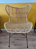 Zgan! Fauteuil Jasmine - rotan/metaal - Leen bakker, Ophalen, Zo goed als nieuw, Metaal, Eén