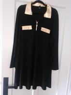 Yoek blouse met goudkleurige details, Kleding | Dames, Ophalen of Verzenden, Zo goed als nieuw, Zwart, Blouse of Tuniek