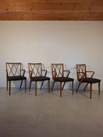 4 Vintage Dutch Design stoelen Midcentury Patijn Zijlstra, Huis en Inrichting, Stoelen, Ophalen of Verzenden, Gebruikt, Bruin