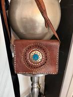 Vintage leren tas uit Italië - Zo goed als nieuw!, Ophalen of Verzenden, Zo goed als nieuw, Bruin, Schoudertasje