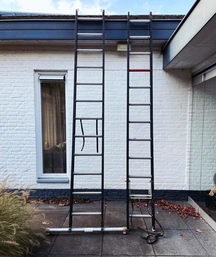 Uitschuifbare ladder - 4 meter of meer, Doe-het-zelf en Verbouw, Ladders en Trappen, Ophalen