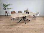 Eiken tafel met afgeronde hoeken, Eikenhout, Nieuw