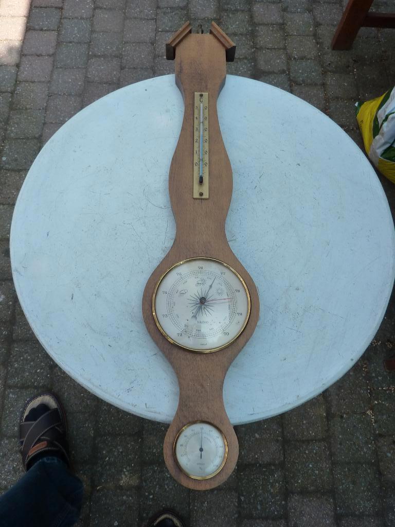 oude houten barometer, Audio, Tv en Foto, Weerstations en Barometers, Ophalen of Verzenden, Gebruikt, Barometer