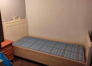 Antiek Brocante Bed 90x210 - Charmant en Uniek! beschikbaar voor biedingen