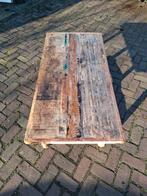 Salontafel van oud Indonesisch boothout., 100 tot 150 cm, Zo goed als nieuw, Minder dan 50 cm, Rechthoekig