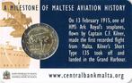Coincard Malta First Fliht From Malta 2015, Ophalen of Verzenden, Malta, 2 euro
