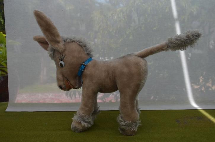 Grote vintage lachende ezel/ Laughing Donkey merk Anker 46cm, Antiek en Kunst, Antiek | Speelgoed, Ophalen of Verzenden