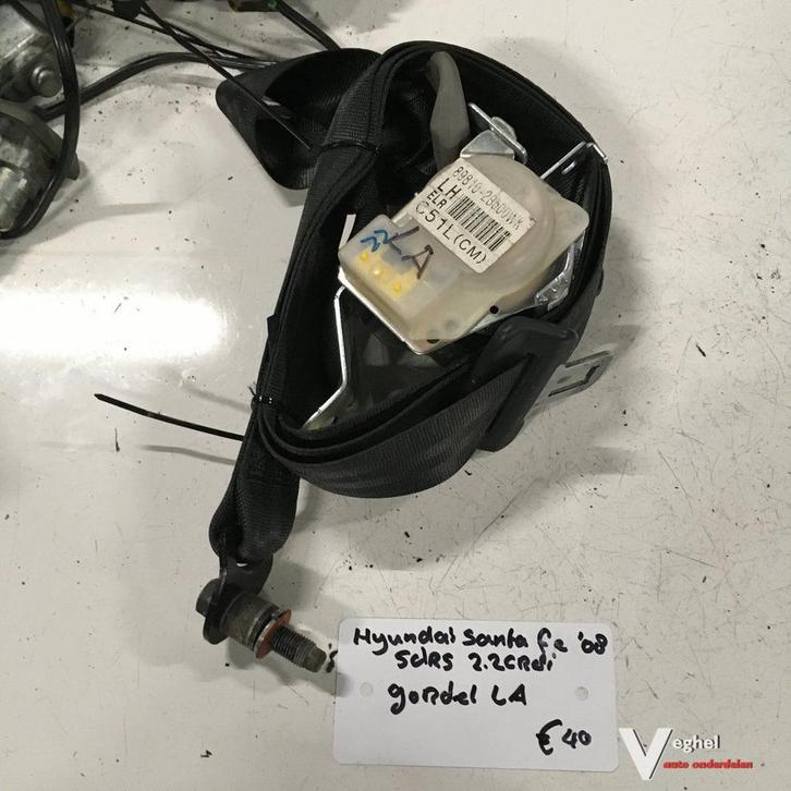 Hyundai Santa Fe 2.2 crdi 5 drs 2008  Gordel Linksachter of, Auto-onderdelen, Interieur en Bekleding, Gebruikt, Ophalen of Verzenden