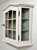 Wandkastje kastje vitrine gepimpt taupe en groen, Ophalen of Verzenden, 25 tot 50 cm, Minder dan 100 cm
