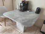 Prachtige vintage Carrara marmeren eettafel, Huis en Inrichting, Tafels | Eettafels, Ophalen, Zo goed als nieuw, Rechthoekig, 50 tot 100 cm