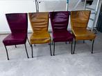 Eetkamerstoelen 4 stuks, Huis en Inrichting, Stoelen, Ophalen, Gebruikt, Overige kleuren, Leer