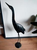 Metalen Reiger Beeld - 110cm, Tuin en Terras, Tuinbeelden, Ophalen