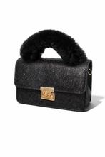 Partij tassen zwarte Mihella glitter crossbody tasjes, NHP International, Zwart, Ophalen of Verzenden, Schoudertasje