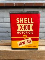 Vintage Shell X-100 Motorolie Blik 5 Liter, Verzamelen, Ophalen of Verzenden, Gebruikt, Auto's
