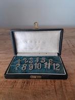 Vintage tafelcijfers in originele box pt374, Ophalen of Verzenden