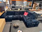 Hoekbank ribstof zwart - #meubelmepper enschede outlet, Ophalen of Verzenden, Nieuw, 150 cm of meer, Vierpersoons of meer