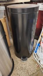 Pedaalemmer - Zwart, Huis en Inrichting, Woonaccessoires | Prullenbakken, Gebruikt, Met pedaal, 50 tot 75 cm, Ophalen of Verzenden