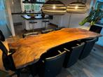 200 jaar oude Boomstam tafel  Lychee 2,95m, Huis en Inrichting, Tafels | Eettafels, Ophalen, 200 cm of meer, 50 tot 100 cm, Zo goed als nieuw