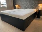 IKEA Brimnes Bed 180x200 - Zwart / ex. Matras & Lattenbodem, Ophalen, Zwart, Tweepersoons, Zo goed als nieuw