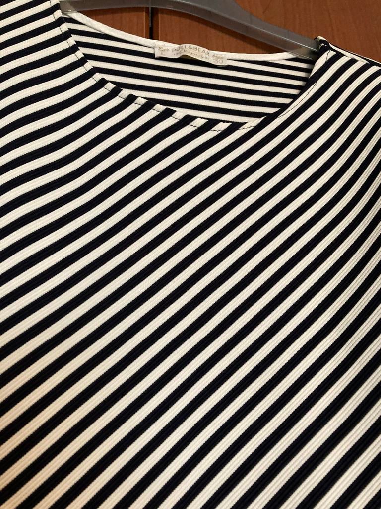 Gestreept shirt van Pull&Bear, Kleding | Dames, Tops, Verzenden, Zwart, Maat 42/44 (L), Zo goed als nieuw
