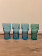 Coca Cola drinkglazen blauw en groen (4 stuks), Ophalen, Zo goed als nieuw, Frisdrankglas