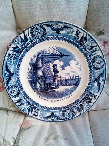 Antiek Napoleon Delfts blauw wandbord. beschikbaar voor biedingen