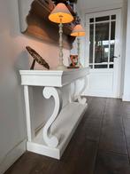 Mooie creme wit barok sidetable, Huis en Inrichting, Ophalen, Gebruikt, 100 tot 150 cm, 25 tot 50 cm