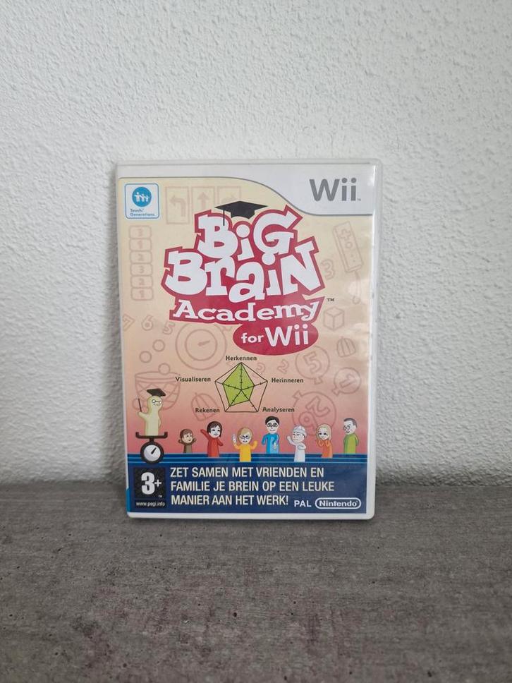 Big Brain Academy Wii - Compleet in Doos!, Spelcomputers en Games, Games | Nintendo Wii, Gebruikt, Puzzel en Educatief, 3 spelers of meer