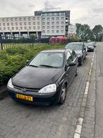 Opel Corsa 1.4 I 16V 5D 2002 Zwart, Auto's, Voorwielaandrijving, 450 kg, 4 cilinders, 1389 cc