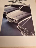 BMW E32 7 serie kleuren en bekleding izgst zijnde folder, Ophalen of Verzenden, Zo goed als nieuw, BMW