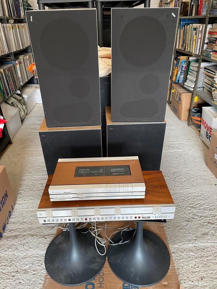 B&O Set: Speakers, Versterker & Cassettedeck, Audio, Tv en Foto, Luidsprekers, Gebruikt, Front, Rear of Stereo speakers, 60 tot 120 watt