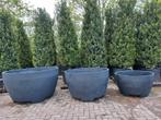 Megalos plantenbakken potten sierpotten rond, Tuin en Terras, Bloempotten, Ophalen, Zo goed als nieuw, Rond, Tuin
