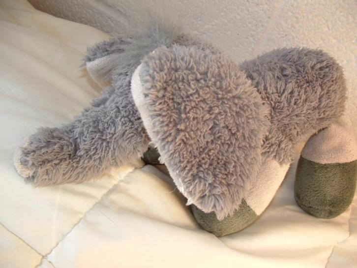 MOOIE OLIFANT PLUCHE GRIJS LANGHARIG MET VELOURS, Kinderen en Baby's, Speelgoed | Knuffels en Pluche, Nieuw, Overige typen, Verzenden