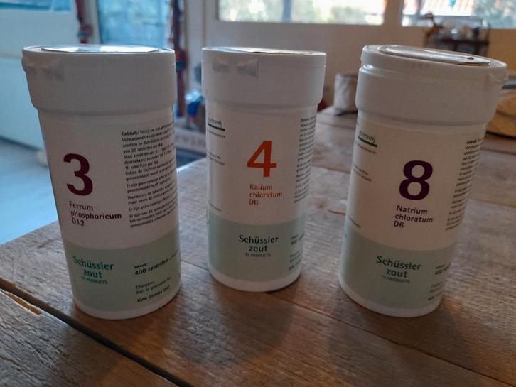 Schussler zout 3,4 en 8, Sport en Fitness, Gezondheidsproducten en Wellness, Gebruikt, Overige typen, Ophalen of Verzenden